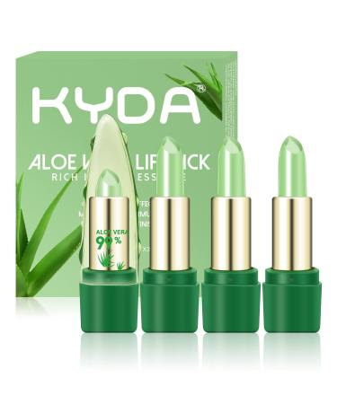 Freeorr 3 pieces aloe vera jelly lipstick magic temperatures color change lipstick lip balm moisturizing long lips lip gloss aloe vera lipstick set-3.5g - Buy Online on GoSupps.com