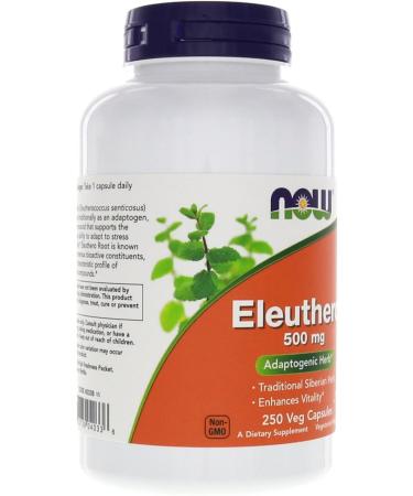 Now Foods Eleuthero 250 Capsules - Natural 500mg Energy Booster - Buy Online on GoSupps.com