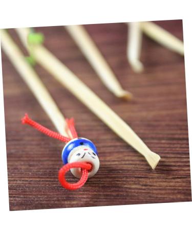 EXQUIMEUBLE Cartoon Ear Cleaner Set 12Pcs Hanging Wooden Wax Removers Random Color Ear Wax Removal Tools for Boys and Girls and Adults - Buy Online on GoSupps.com
