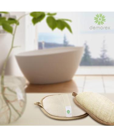 2 Pack Natural Loofah Body Scrubber | Eco-Friendly Exfoliating Shower Sponge for Women and Men - Buy Online on GoSupps.com