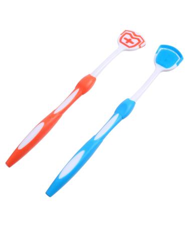 FARUTA 2 x Tongue Scraper Cleaner Without Fresh Tongue Tool Tongue Cleaner Brush for Adults