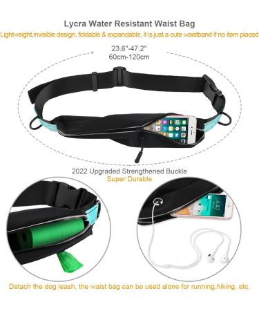 Philorn Hands Free Dog Lead with Phone Pouch - Running/Jogging Leash, Shock Absorbing Bungee, Reflective Stitching, Blue - Buy Online on GoSupps.com