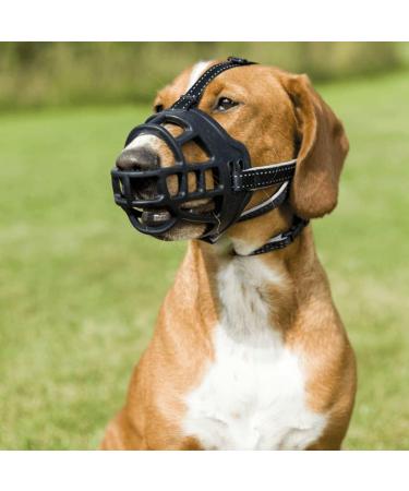 Trixie Muzzle Flex Silicone Muzzle - Black ML | Comfortable & Safe Dog Muzzles for International Shipping - Buy Online on GoSupps.com