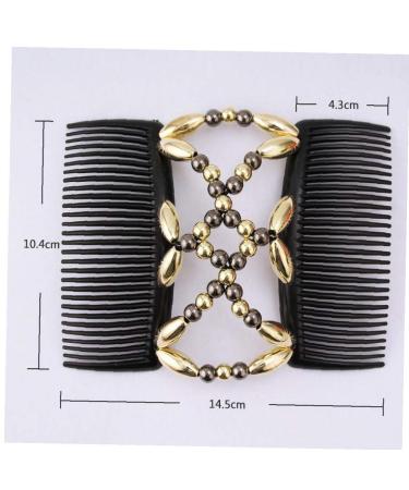 Pearl Hair Combs | Magic Elastic Double Clip Hair Accessories for Women & Girls - Buy Online on GoSupps.com