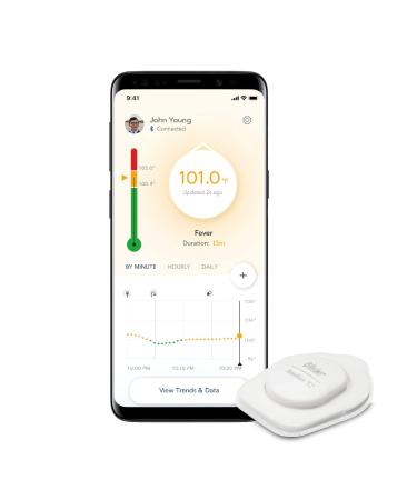 Masimo Radius T Wearable Digital Thermometer, Continuous Monitoring of Fever 24x7, Medical Grade Accuracy, 3 Temperature Sensors, Water-Resistant, Free Smart App Alerts on Android/iOS