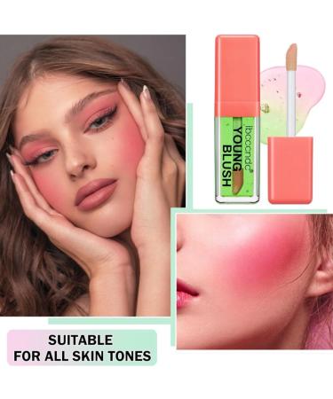 Colour Changing Blush Oil Liquid Blush Oil for Cheeks PH Reacting Blush Oil Long Lasting Moisturizing Formula Reacts to Your Skin's PH for a Natural Dewy Makeup Multi-use for Eyes Lips Cheeks - Buy Online on GoSupps.com
