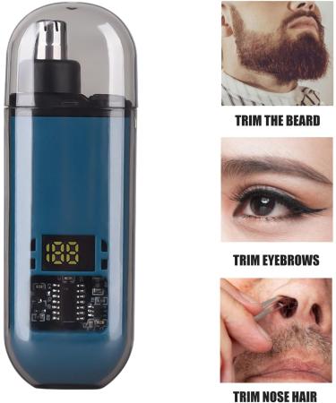 Walbest Nose Hair Trimmer for Men Portable Ear Nose Hair Trimmer for Women Type-C Rechargeable Trimmer with IPX7 Waterproof Multi-Functional Nose Ear Eyebrow Trimmer Detachable Head Blue With Scr Blue With Screen - Buy Online on GoSupps.com