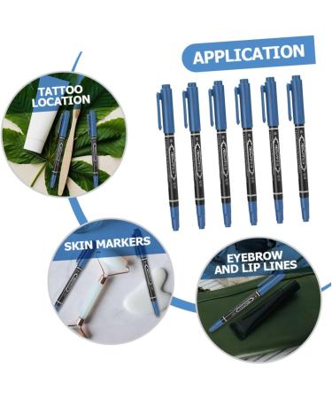 Hemoton 6pcs Eyebrow Marker Pen Eyebrow Pen Surgery Marker Pen Pen Cosmetic Portable 13.9x1.8cm Blue - Buy Online on GoSupps.com