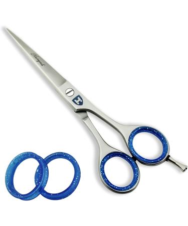 Haryali London 6.0 Inch Hair Cutting Scissors | Stainless Steel Hairdressing Shears for Barbers | Professional Scissors with Pouch for Salon and Home Use - Blue - Buy Online on GoSupps.com