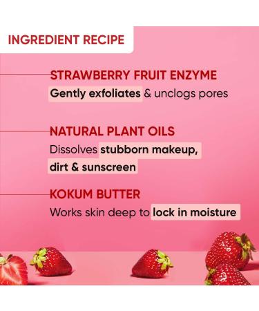 D & K Strawberry Dew Cleansing Balm | Non-Greasy Makeup Remover | Smooth & Dewy Skin | 70ml | All Skin Types - Buy Online on GoSupps.com