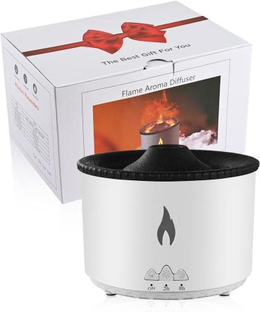 SEAAN Volcano Humidifier: Jellyfish Mist Flame Diffuser - 360ml for Bedroom, Home & Office | Pulsating & Continuous Modes - Buy Online on GoSupps.com