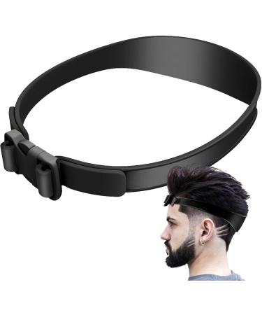 Haircut Band - Washable Silicone Haircut Headband Stretchable Haircut Fade Band | Convenient Curved Silicone Hair Bands Comfortable DIYY Home Trimming Cutting Guide Hair Trimmer Guide For Men Home Black - Buy Online on GoSupps.com