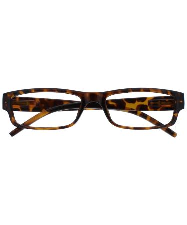 Brown Tortoiseshell Nearsighted Distance Glasses Myopia Men Women Lightweight Comfortable M32-2 -2.50