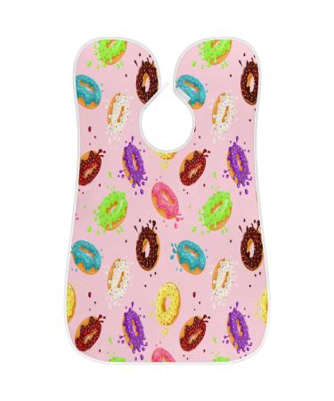 Colorful Donut Pattern Beard Bib Apron | Non-Stick Waterproof Hair Catcher for Men | Perfect Grooming Gift - Buy Online on GoSupps.com