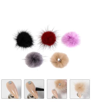 Minkissy Nail Poms - 5pcs Fluffy Plush Ball Magnet Pompoms for DIY Nail Art & Jewelry Design Accessories - Buy Online on GoSupps.com