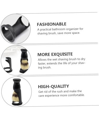 Alipis 4-Piece Black Beard Brush Holder Set | Men's Shaving Rack & Travel Razor Container - Buy Online on GoSupps.com