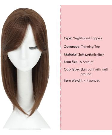18 Natural Straight Hair Topper for Women | Light Brown | Extra Volume and Coverage | Super Soft Feel | Thinning Hair Solution - Buy Online on GoSupps.com