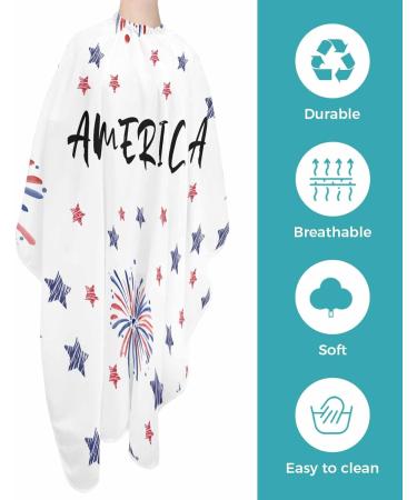 Patriotic Freedom Barber Cape - Adjustable Hair Cutting Cape for Men Women & Kids | 4th of July & Memorial Day | 55x63 Inch Salon Accessories - Buy Online on GoSupps.com