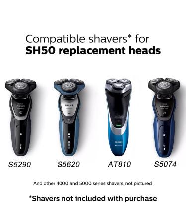 SH50 Replacement Heads for Philips Norelco Series 5000 - HQ8 Compatible Blades - Made in Netherlands - Buy Online on GoSupps.com