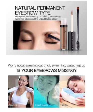 Waterproof Long Lasting Eyebrow Cream Gel - #3 Eyebrow Tinting with Brush | Fade-Resistant Liquid Formula for Perfect Brows - Buy Online on GoSupps.com