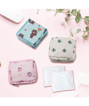Blue Sanitary Napkin Storage Bag Menstrual Cup Pouch - Portable Feminine Menstruation First Period Bags for Girls and Women - Buy Online on GoSupps.com