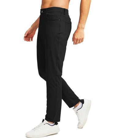 Men's Stretch Golf Pants - 6 Pocket Slim Fit Dress Pants for Travel & Work - Black - XL - Buy Online on GoSupps.com