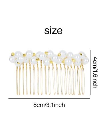 6 Pack Luxury Jeweled Hair Combs - Rhinestone & Pearl Decorative Clips for Women - Buy Online on GoSupps.com