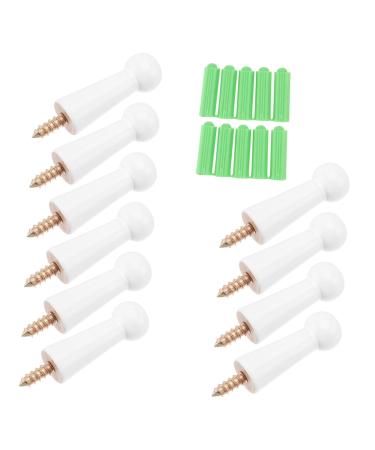 Alipis 20 Pcs Wooden Coat Hook Heavy Duty Hooks Wood Hangers Natural Wood Wall Durable Hook Storage Aisle
