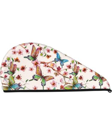 Watercolor Floral Microfiber Hair Towel Wrap for Women - Soft Super Absorbent Quick Dry Hair Cap for All Hair Types - Buy Online on GoSupps.com