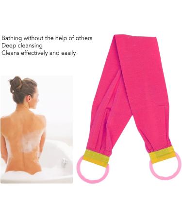 Exfoliating Bath Washcloth - Deep Cleansing Back Scrubber for Men & Women | Long Shower Scrubber with Handles (Pink) - International Shipping Available - Buy Online on GoSupps.com
