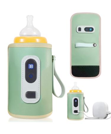 FGen Baby Bottle Heater USB Bottle Heater Portable Bottle Warmer with 5 Levels of Temperature Adjustment Milk and Food Heating for Babies
