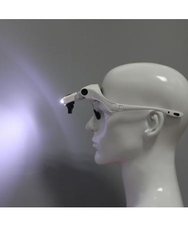 Headband Magnifier with Light Handsfree Reading Magnifier Glasses Magnifying Glasses with 2 Light + 5 Detachable Lenses for Reading Jewelry Loupe Electronic Repair (1) - Buy Online on GoSupps.com