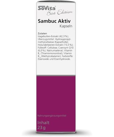 Sambuc Actively Capsules - Vegetarian Energy & Immune Support | Vitamin B Selenium & Coenzyme Q10 | Boost Your Health Naturally - Buy Online on GoSupps.com