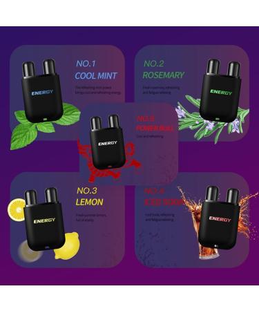 LAMUSELAND Essential Oil Nasal Inhaler, Pure and Organic Peppermint 6 Flavors Dual Nasal Stick Energy Bar for Sinus & Congestion Relief, Tension Stress Relief, Energy Boost (Black Blue) - Buy Online on GoSupps.com