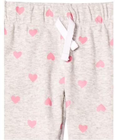 Amazon Essentials Baby Girls' Cotton Pull-On Trousers 18M - Set of 4 | Grey Hearts, Light Pink, Navy, Pink - Buy Online on GoSupps.com