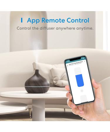 Meross Smart WiFi Essential Oil Diffuser - Apple HomeKit, Alexa & Google Home Compatible - Ultrasonic Aromatherapy & Mist Humidifier with Voice Control & RGB Light - Dark Wood Grain - Buy Online on GoSupps.com