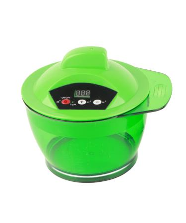 3 Colors Electric Mixer Electric Hair Coloring Bowl Mixer with Removable Fan Blade Fast and Even Mixing Time Saving Convenient Operation Perfect Saturation Stable Perf (Green)