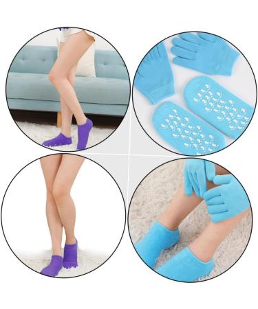 Beavorty 2 Sets Hand and Foot Care Set Hand Care Gloves Dry Hands Gloves moisturizing Mittens Soft Socks Foot moisturizing Socks Gel Gloves Mitts Miss Socks Vegetable Gel Skin Care - Buy Online on GoSupps.com