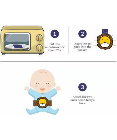 Baby Colic Gas Relief Wrap - Infant Swaddling Belly Belt for Upset Stomach with Soothing Warmth (1 Set) - Buy Online on GoSupps.com