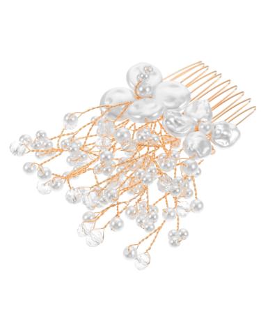 Ipetboom Silver Hair Comb Bride Hair Side Comb Wedding Bridal Hair Comb Wedding Hair Accessories Bride Hair Accessories Silver Hair Accessories Hair Combs for Women Crown Metals