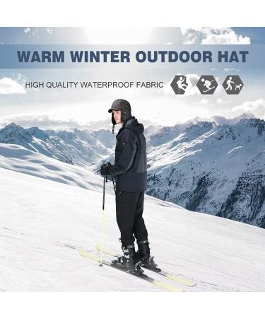 Fancet Unisex WW2 Aviator Faux Leather Bomber Trapper Winter Hat - Navy (Medium, 56-62cm) - Buy Online on GoSupps.com