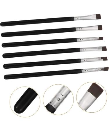 Baluue 6pcs Flat Eyebrow Brush Concealer Brush Eyeliner Brush Slanted Eye Lash Brush Black Artificial Fiber - Buy Online on GoSupps.com
