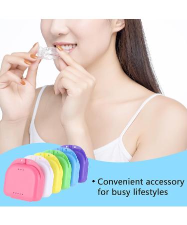 2 PCS Orthodontic Retainer Case - White Denture Case with Ventilation Holes - Buy Online on GoSupps.com