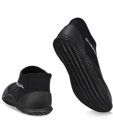 Neoprene Scuba Diving Booties 3MM Black - Women's Size 7/Men's Size 6 | Dive Boots for Water Sports with Anti-Slip Design - Buy Online on GoSupps.com