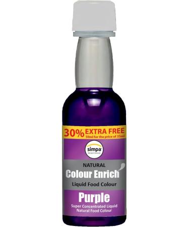 7 x Simpa Enrich Natural Colour Liquid Food Colouring Super Concentrated Formula. Set of 7: Red Blue Orange Green Yellow Brown & Purple. - Buy Online on GoSupps.com