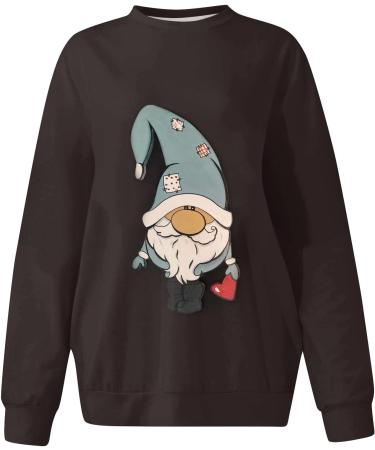 Festive Women's Christmas Sweater - Santa Claus & Moose Print Pullover | 3XL Navy Ugly Xmas Top - Buy Online on GoSupps.com