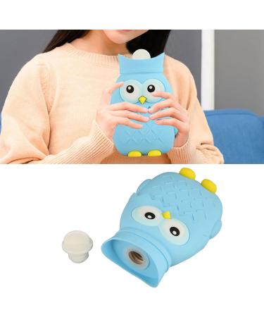 400ml Silicone Hot Water Bottle - Leak-Proof Cute Owl Design (Light Blue) | Portable & Ideal for International Shipping - Buy Online on GoSupps.com