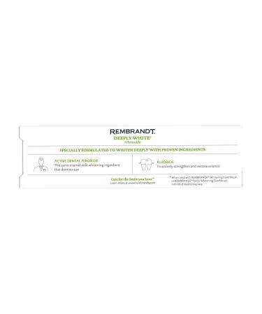 Rembrandt Deeply White + Peroxide Whitening Toothpaste | Peppermint Flavor | 3.5oz (Pack of 2) - Buy Online on GoSupps.com
