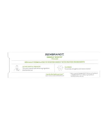 Rembrandt Deeply White + Peroxide Whitening Toothpaste Fresh Mint 2.6oz (Pack of 2) - Buy Online on GoSupps.com