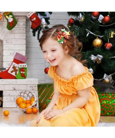 Lurrose 8Pcs Christmas Bow Hair Clips | Cute Bowknot Hairpins for Kids & Toddlers - Perfect Holiday Accessories - Buy Online on GoSupps.com